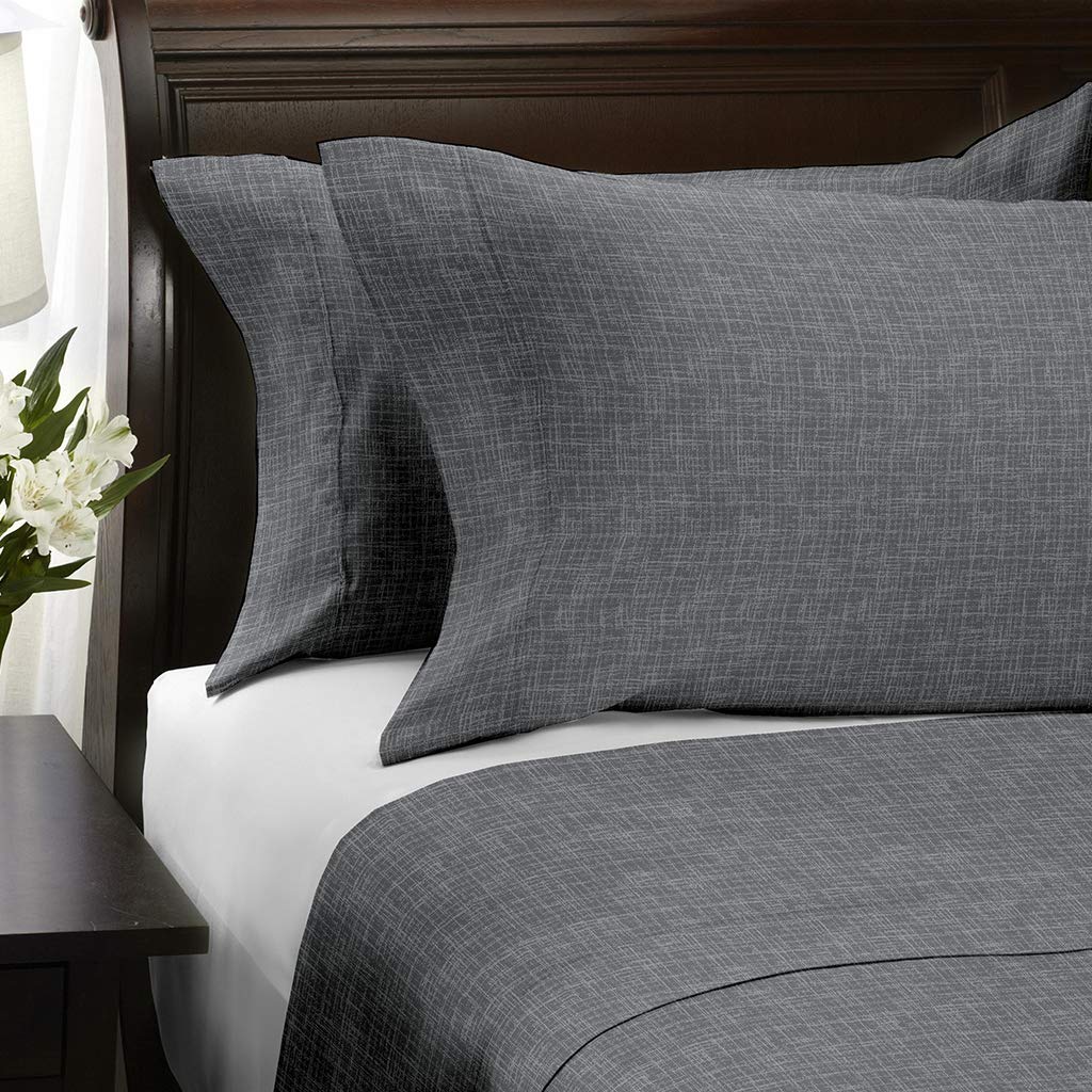 Supvox Premium 3 Piece Bed Sheet Set 100% Microfiber Polyester £¨Includes 1 Flat Sheet, 2 Pillow Covers - Super Soft, Warm, Breathable, Cooling, Wrinkle and Fade Resistant (Queen, Gray Texture) Supvox Premium 3 Piece Bed Sheet Set 100% Microfiber Polyester £¨Includes 1 Flat Sheet, 2 Pillow Covers - Super Soft, Warm, Breathable, Cooling, Wrinkle and Fade Resistant (Queen, Gray Texture)